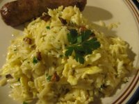 Chanterelles, eggs, orzo.JPG