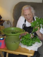 Mom with basil 2, July 2010.JPG