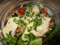 turkey meatballs on salad.JPG