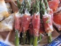 Asparagus, truffle butter, prosciutto.JPG