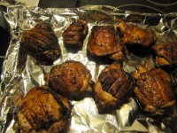 Chipotle chicken thighs, grilled.JPG